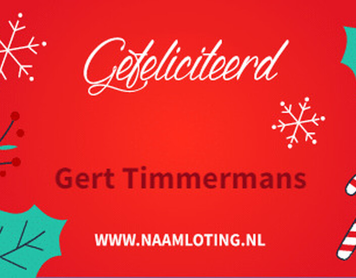 Felicitatie aan winnaar